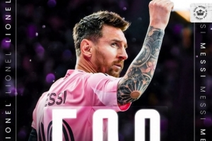 梅西达成生涯各项赛事主场500球里程碑，其中迈阿密国际51球